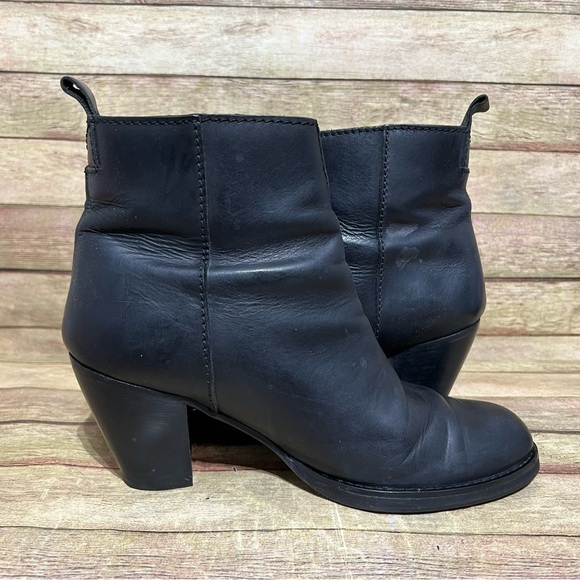 Acne Studio Black Leather Ankle Boots - Picture 2 of 9